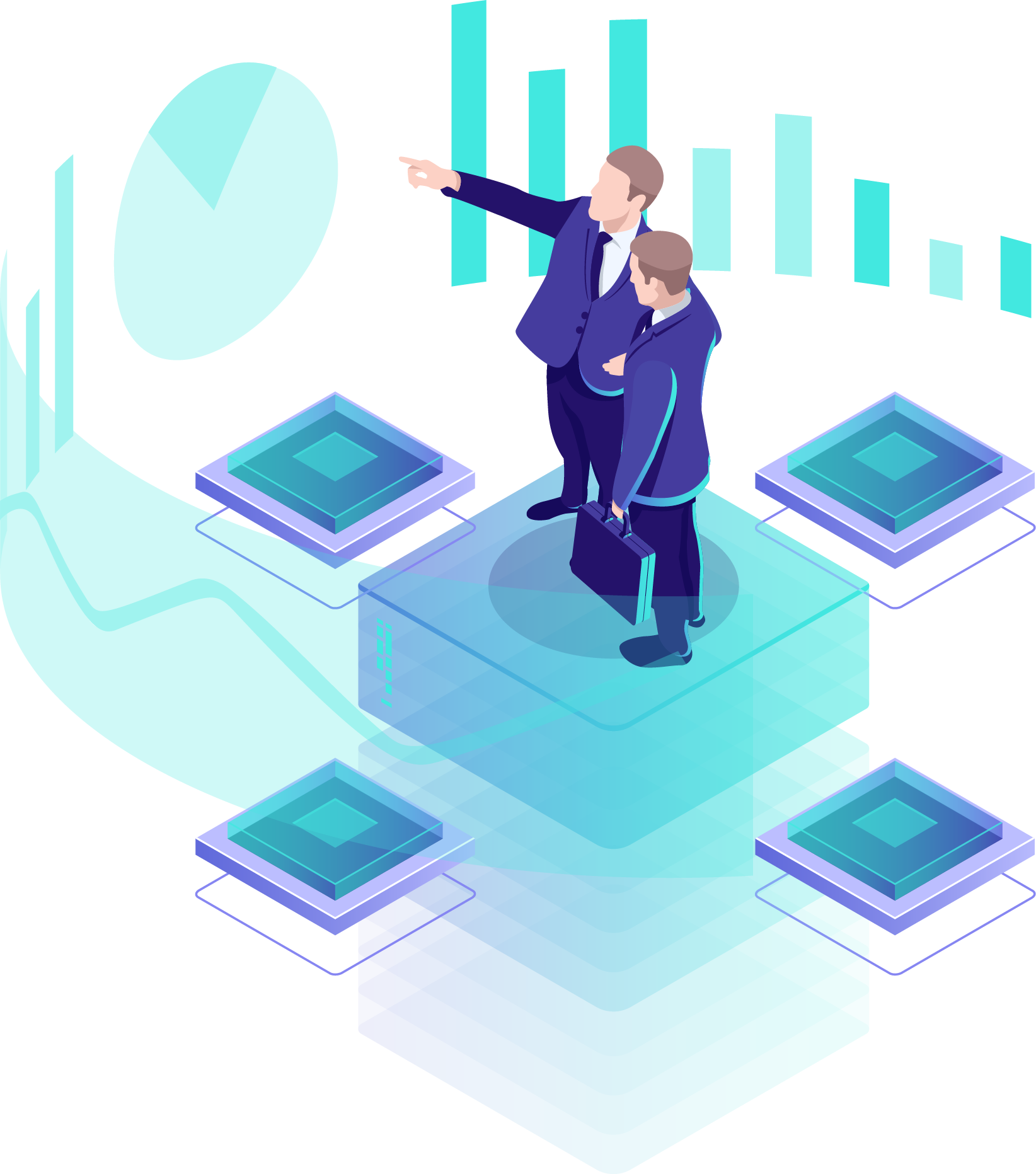 Two Men Conducting an Analysis